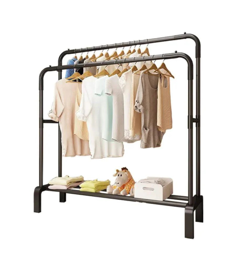 Double Pole Metal Clothes Rack – Citystore.pk